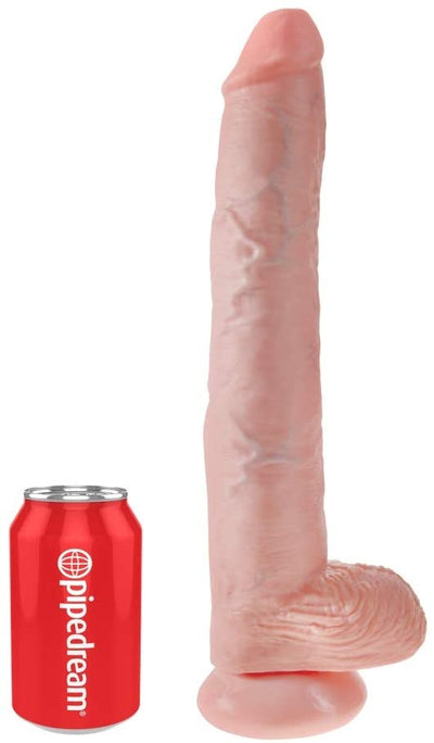 King Cock Realistic Dildo with balls 14inch Flesh