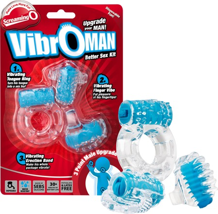 ScreamingO VibrOman Vibrating Cock Ring-Unclassified-ScreamingO-Danish Blue Adult Centres