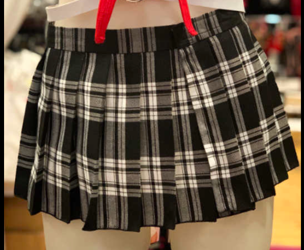 Poison Rose School Girl Skirt S/M (Black)-Clothing - Costumes - Fantasy & Role Play-Poison Rose-Danish Blue Adult Centres