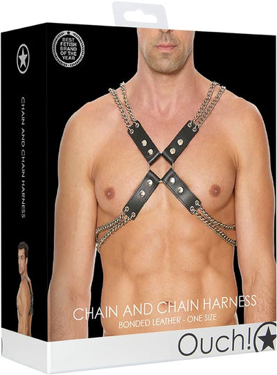 Ouch! Mens Chain and Chain Harness-Clothing - Leather & Fetish-Ouch-Danish Blue Adult Centres