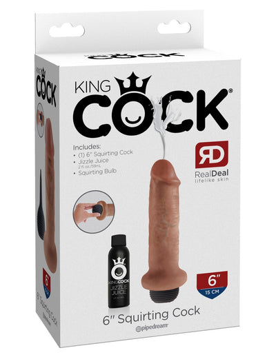 King Cock 6'' Squirting Cock-Unclassified-King Cock-Danish Blue Adult Centres