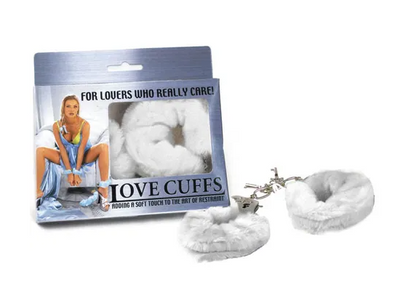 Love Cuffs White Fluffy-Bondage & Fetish - Cuffs & Restraints-EXCELLENT POWER INDUSTRIAL LIMITED-Danish Blue Adult Centres