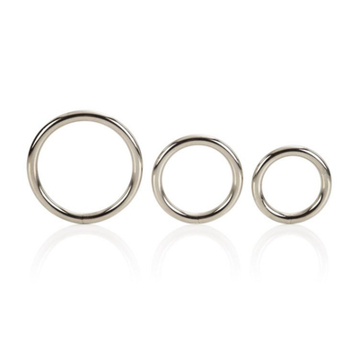 CalExotics Silver Ring Set - Set of 3 Assorted Sizes (Silver)-Adult Toys - Cock Rings - Metal& - steel-CalExotics-Danish Blue Adult Centres