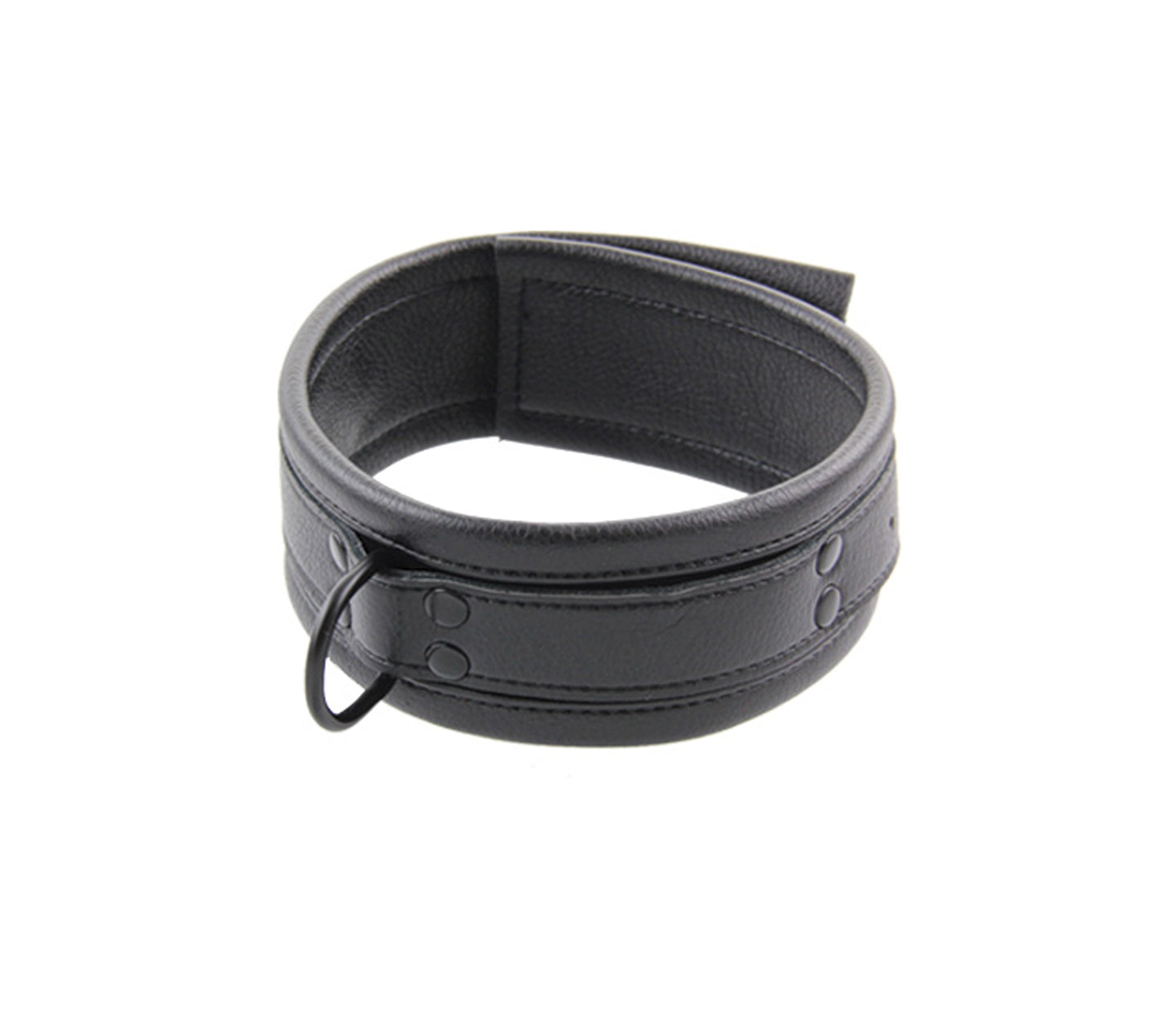 Love In Leather - Vegan Leather Collar and Lead-Bondage & Fetish - Cuffs & Restraints-Love In Leather-Danish Blue Adult Centres
