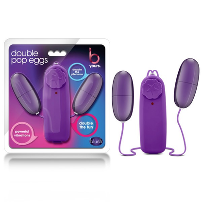 Blush B Yours Double Pop Eggs-Adult Toys - Vibrators - G-Spot-Blush-Danish Blue Adult Centres