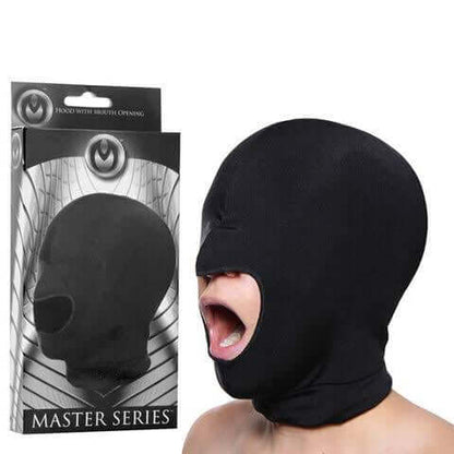 Master Series Blow Hole Open Mouth Spandex Hood-Bondage & Fetish - Mask, Hood, Blindfolds-Master Series-Danish Blue Adult Centres