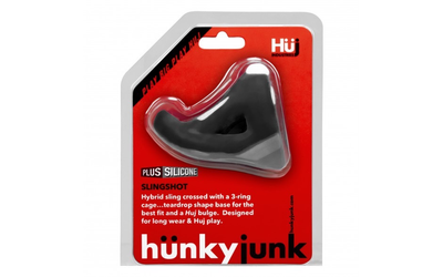 Hunkyjunk Slingshot 3-ring Teardrop Sling (Tar)-Adult Toys - Cock Rings - Separators-Hunky Junk-Danish Blue Adult Centres
