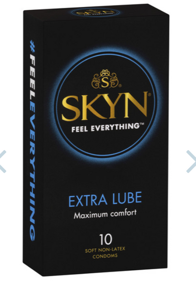 Skyn Non Latex Extra Lube Condom 10 PK-Lubricants & Essentials - Condoms-SKYN-Danish Blue Adult Centres