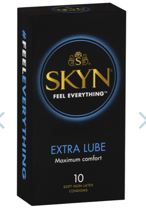 Skyn Non Latex Extra Lube Condom 10 PK-Lubricants & Essentials - Condoms-SKYN-Danish Blue Adult Centres