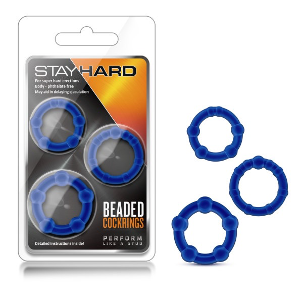 Blush Stay-hard Beaded Cock Ring Set-Adult Toys - Cock Rings-Blush-Danish Blue Adult Centres