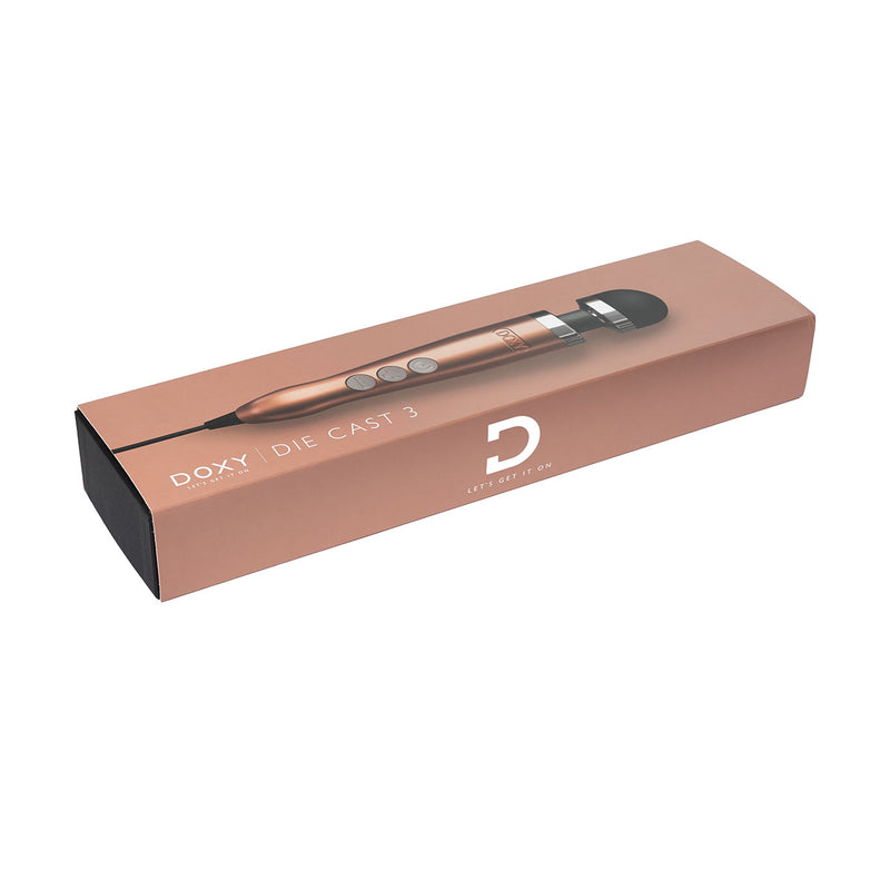 Doxy Die Cast 3 Massager - Rose Gold-Adult Toys - Vibrators - Wands-Doxy-Danish Blue Adult Centres