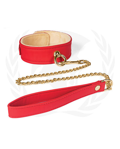 Spartacus - Vegan Collar and Chain Leash-Bondage & Fetish - Cuffs & Restraints-Spartacus-Danish Blue Adult Centres