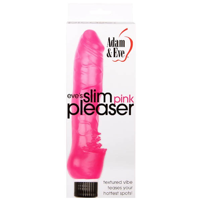 Adam & Eve Eve's Slim 7inch Pink Pleaser Vibrator (Pink)-Adult Toys - Vibrators - Rabbits-Adam & Eve-Danish Blue Adult Centres