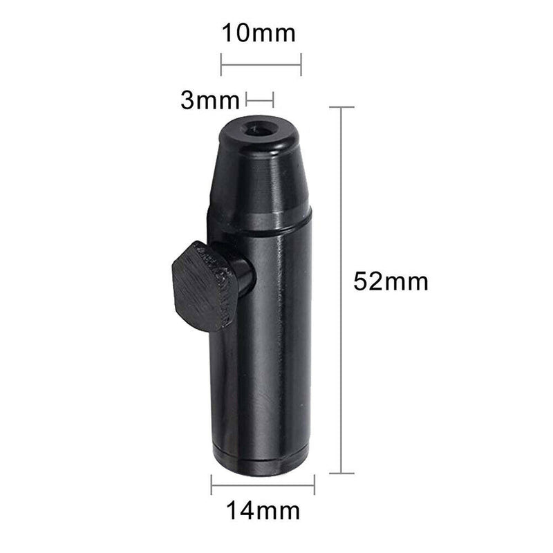 Aluminum Snuff/Snorter Dispenser Bullet-shaped Black-Lifestyle - Snorters & Tooters-Agung-Danish Blue Adult Centres