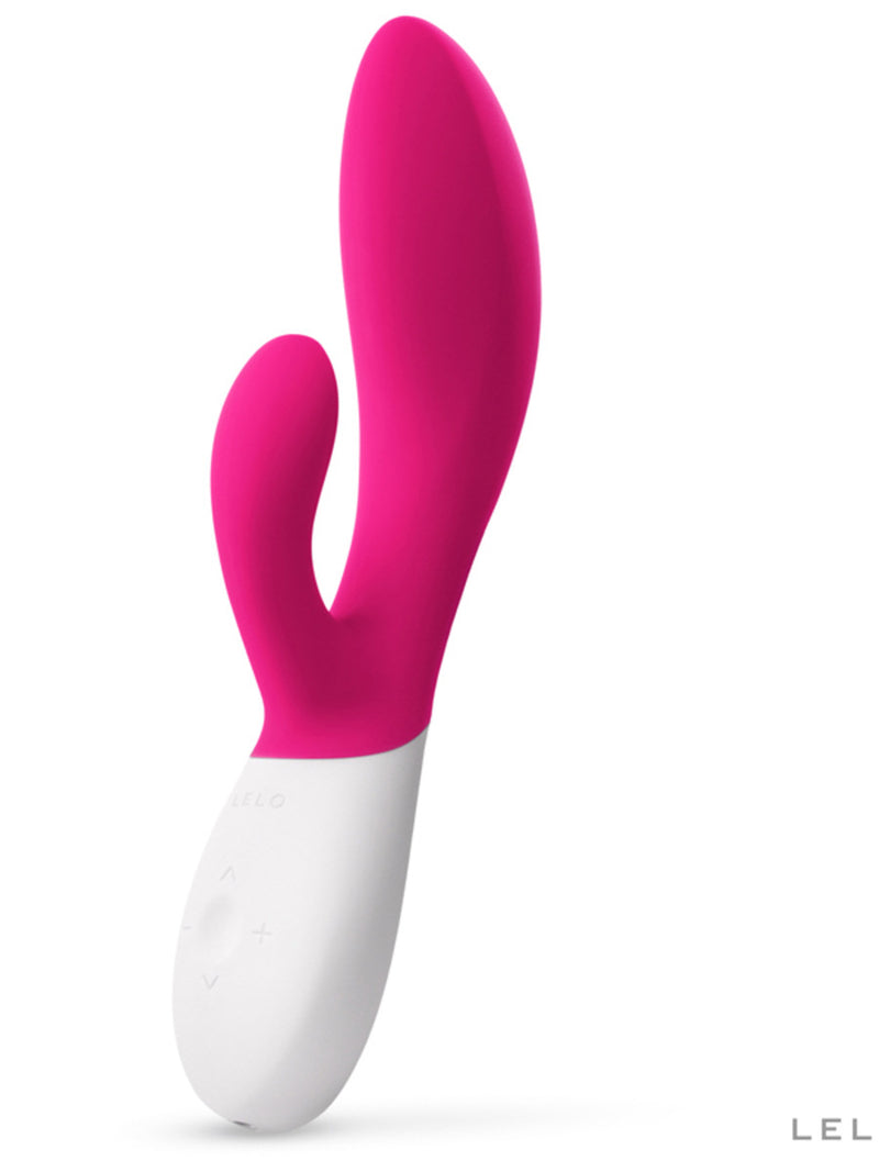 Ina Wave 2 - Luxury Rechargeable 12 Function Rabbit Vibrator Cerise (Ex Demo)-Unclassified-Lelo-Danish Blue Adult Centres