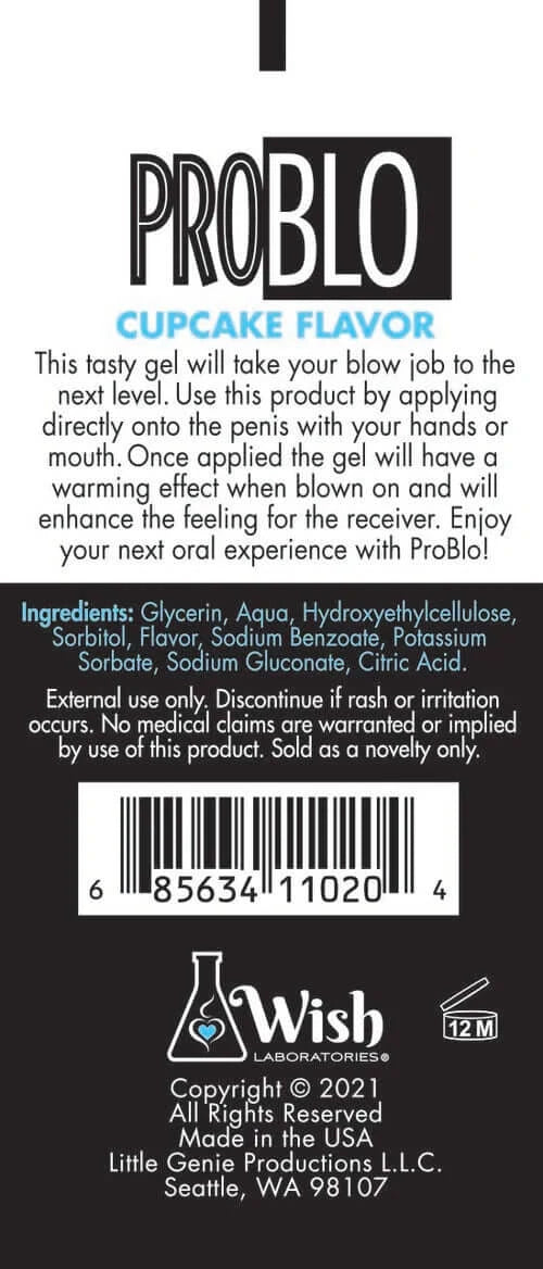 ProBlo Oral Pleasure Gel-Lubricants & Essentials - Creams & Sprays - Oral-LITTLE GENIE-Danish Blue Adult Centres
