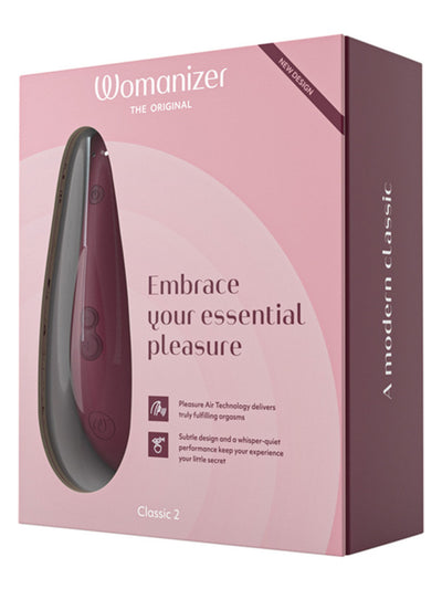 Womanizer Classic 2 Bordeaux-Adult Toys - Vibrators - Clitoral Suction-Womanizer-Danish Blue Adult Centres