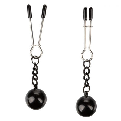 Nipple Grips Weighted Tweezer Nipple Clamps-Bondage & Fetish - Nipple Play-CalExotics-Danish Blue Adult Centres