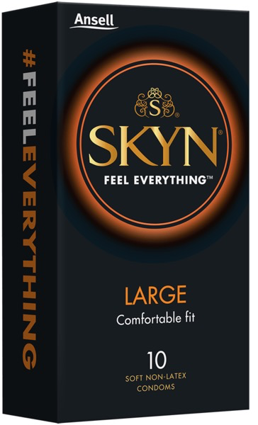 Skyn Non Latex Large Condoms - 10 Pack-Lubricants & Essentials - Condoms-SKYN-Danish Blue Adult Centres