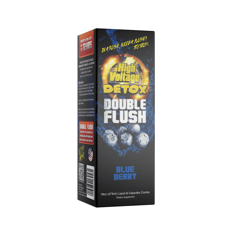 High Voltage Detox Double Flush 16oz (473ml) Liquid & Capsules Combo-Lifestyle - Detox-High Voltage-Danish Blue Adult Centres