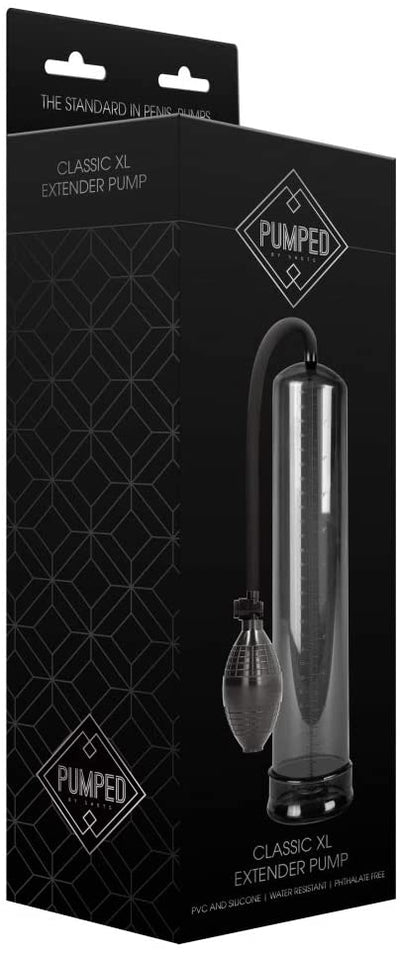 Pumped Classic XL Extender Pump - Black Large Sized Penis Pump-Adult Toys - Pumps-Pumped-Danish Blue Adult Centres
