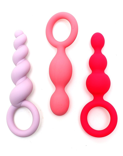 Satisfyer Booty Call Butt Plugs - Set of 3 (Assorted)-Adult Toys - Anal - Plugs-Satisfyer-Danish Blue Adult Centres