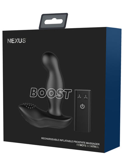 Boost Prostate Massager with Inflatable Tip - Black-Adult Toys - Anal - Prostate Stimulators-Nexus-Danish Blue Adult Centres