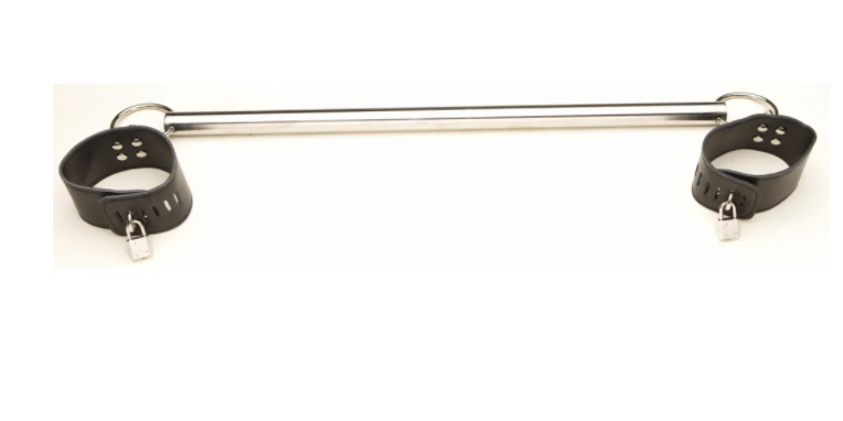 Love In Leather - Metal Spreader Bar-Bondage & Fetish - Cuffs & Restraints-Love In Leather-Danish Blue Adult Centres