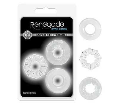 Renegade - Dyno Rings (Clear)-Adult Toys - Cock Rings-Renegade-Danish Blue Adult Centres