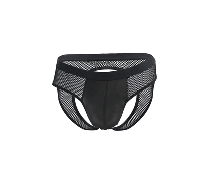 Love In Leather Mens Jock w/ Side Mesh S/M-Clothing - Underwear & Panties - Mens& - Room in Front-Love In Leather-Danish Blue Adult Centres