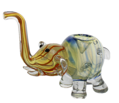 Elephant Hand-Blown 'Vase' - 12cm-Lifestyle - Tobacco Pipes-Agung-Danish Blue Adult Centres