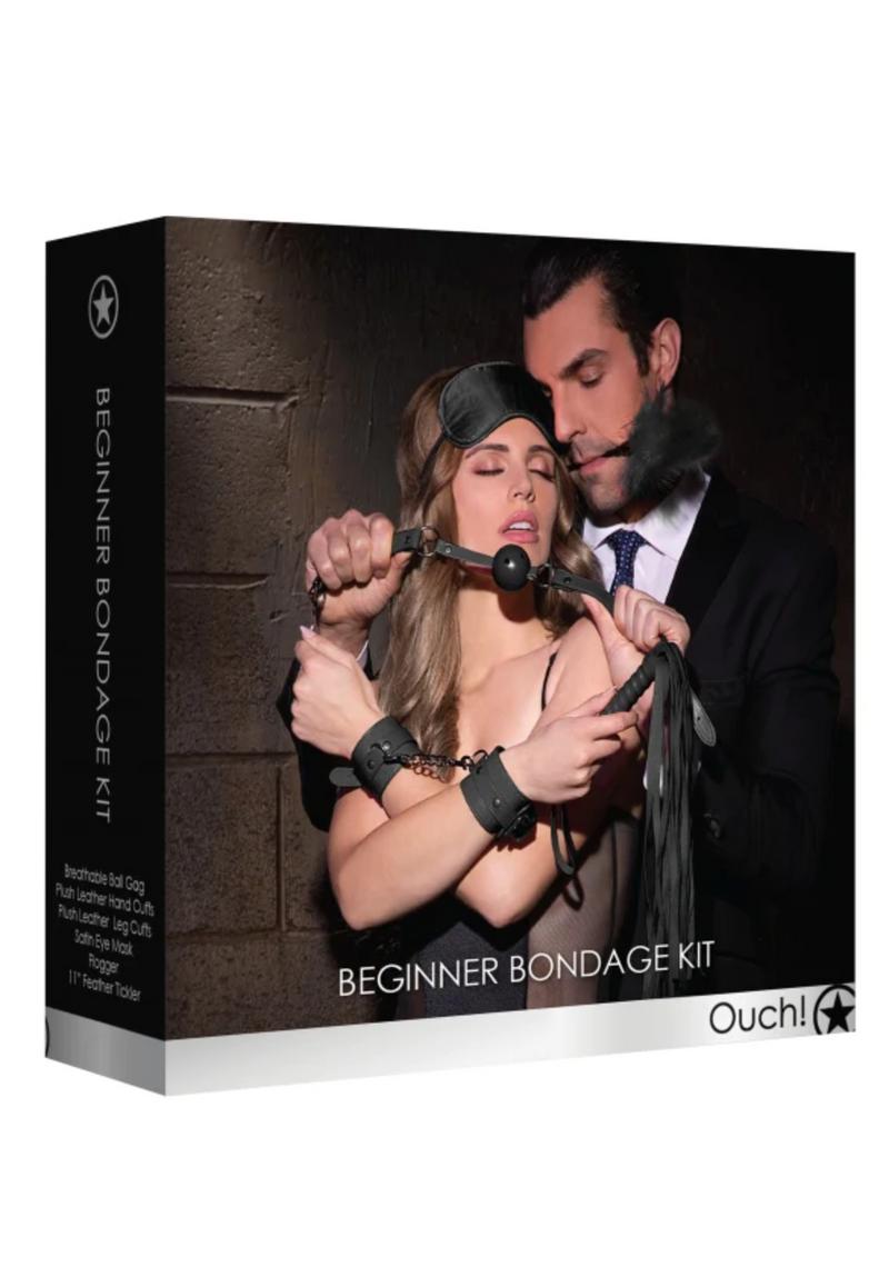 Ouch! Beginner Bondage Kit- Black-Bondage & Fetish - Kits-Ouch-Danish Blue Adult Centres