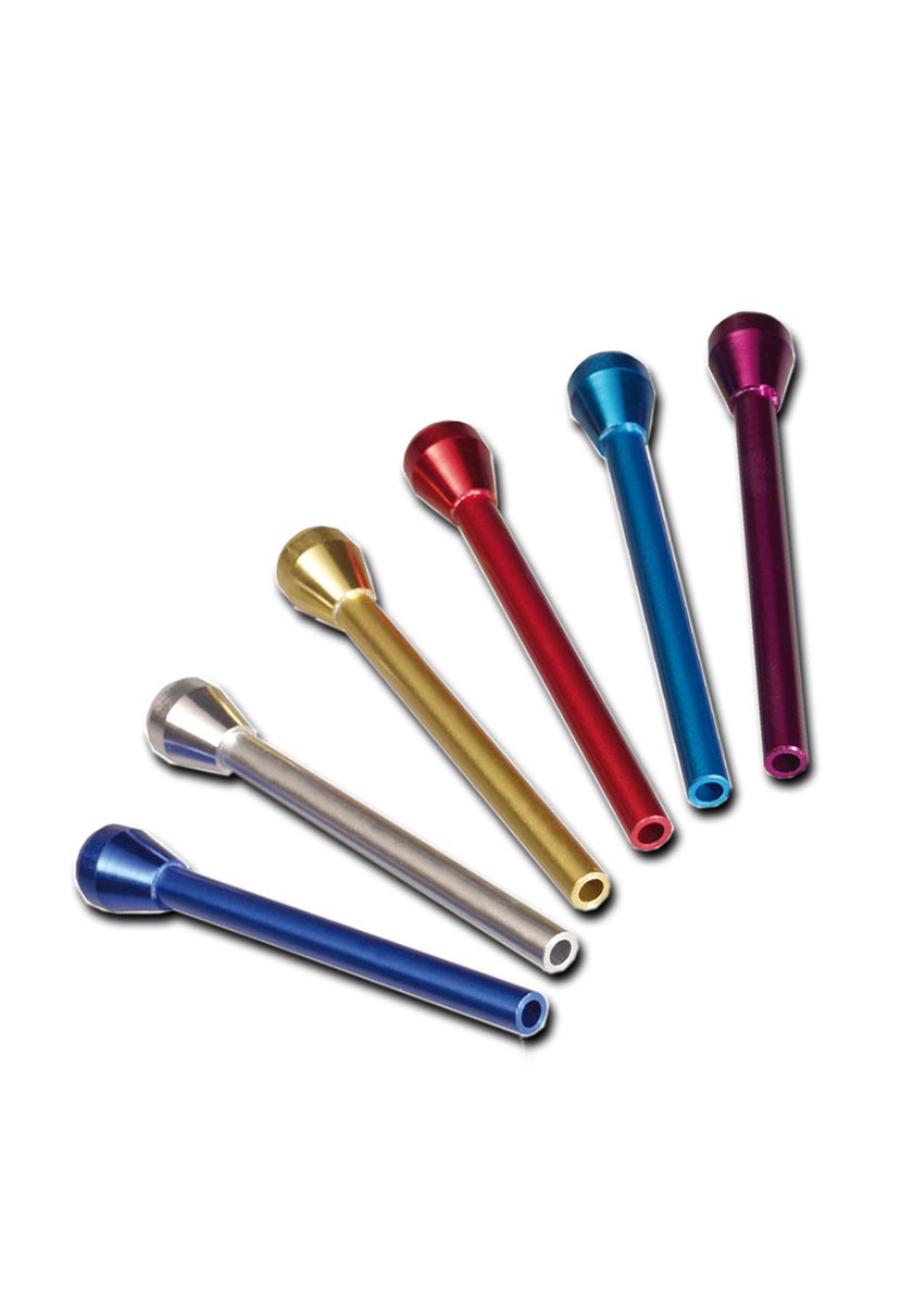 Anodised Snorters With Narrow Bulb End 7cm - Assorted – Danish Blue ...