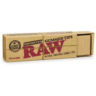 Raw Wide Unrefined Perforated Gummed Tips - 33 Pack-Lifestyle - Smoking Accessories-RAW-Danish Blue Adult Centres