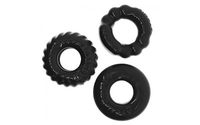 Bonemaker 3 Pc Cockring Set Black-Adult Toys - Cock Rings-Oxballs-Danish Blue Adult Centres