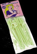 Dicky Sipping Straws - Glow In The Dark (10 Pack)-Novelty - Party-Pipedream-Danish Blue Adult Centres