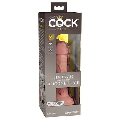 King Cock Elite 6'' Dual Density Cock - Flesh-Unclassified-King Cock-Danish Blue Adult Centres