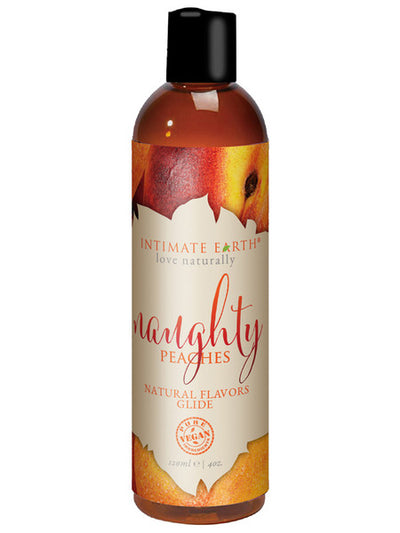 Intimate Earth Naughty Peaches - 120 ml-Lubricants & Essentials - Lube - Flavours-Intimate Earth-Danish Blue Adult Centres
