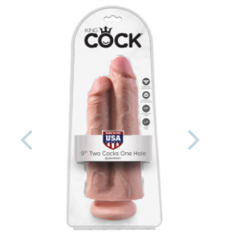 King Cock Two Cocks One Hole - Flesh Colour-Adult Toys - Dildos-King Cock-Danish Blue Adult Centres