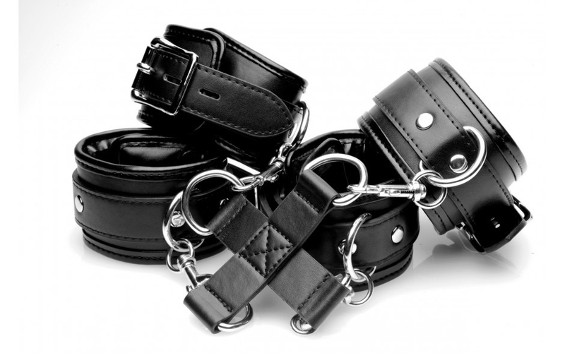 Strict Hogtie Restraint (Black)-Bondage & Fetish - Cuffs & Restraints-Pipedream-Danish Blue Adult Centres
