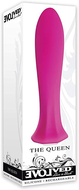 Evolved The Queen 4.5 Inch Rechargeable Vibrator (Pink)-Adult Toys - Vibrators - G-Spot-Evolved-Danish Blue Adult Centres