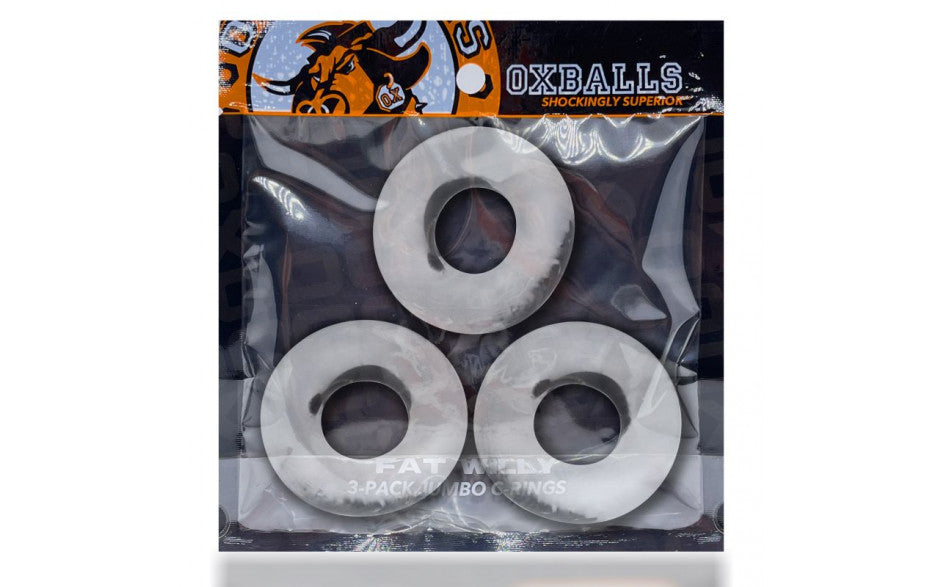 Fat Willy 3 Pc Jumbo Cockrings-Adult Toys - Cock Rings-Oxballs-Danish Blue Adult Centres