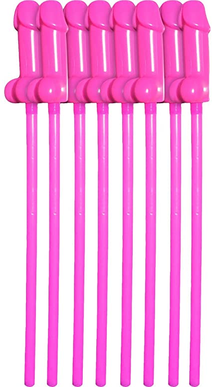 Pipedream Bachelorette Party Favors Bendable Pecker Straws (Pink)-Novelty-Pipedream-Danish Blue Adult Centres