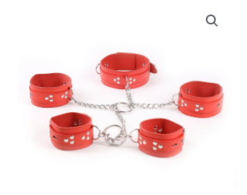 Poison Rose - 5 Piece Bondage Set-Bondage & Fetish - Cuffs & Restraints-Poison Rose-Danish Blue Adult Centres