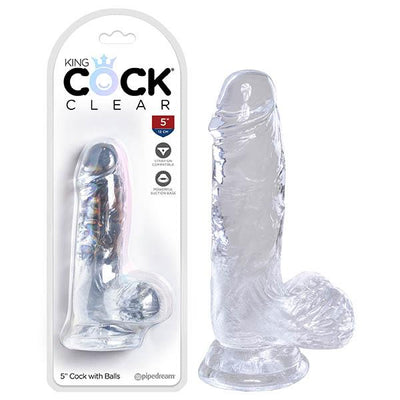 King Cock Realistic Dildo - Clear-Adult Toys - Dildos - Realistic-King Cock-Danish Blue Adult Centres