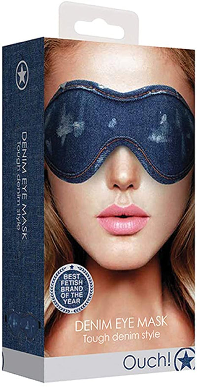 Ouch - Denim Eye Mask (Denim)-Unclassified-Ouch-Danish Blue Adult Centres