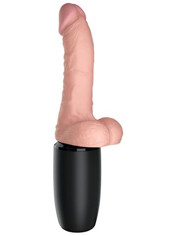 King Cock Plus 6.5" Thrusting Cock with Balls-Adult Toys - Dildos - Vibrating-King Cock-Danish Blue Adult Centres