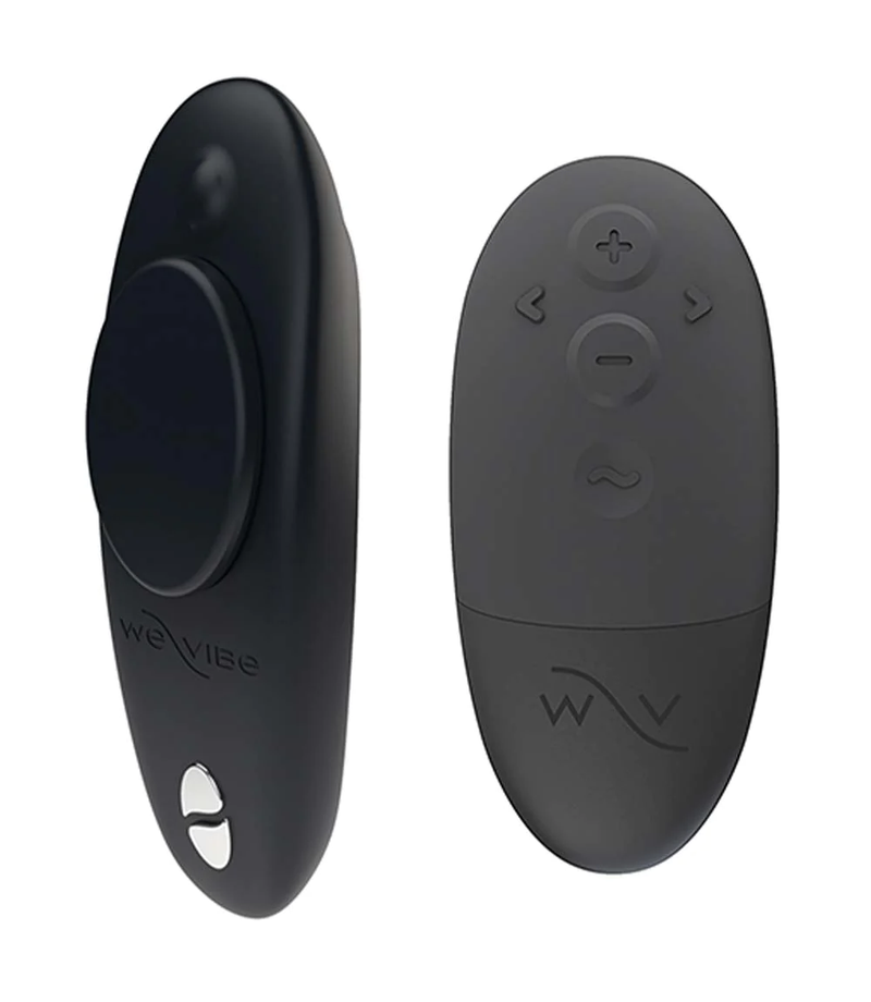 We-Vibe Moxie+ Panty Vibrator w/ Magnetic Clip & App Control Black-Adult Toys - Vibrators - Remote Controllable-We-Vibe-Danish Blue Adult Centres