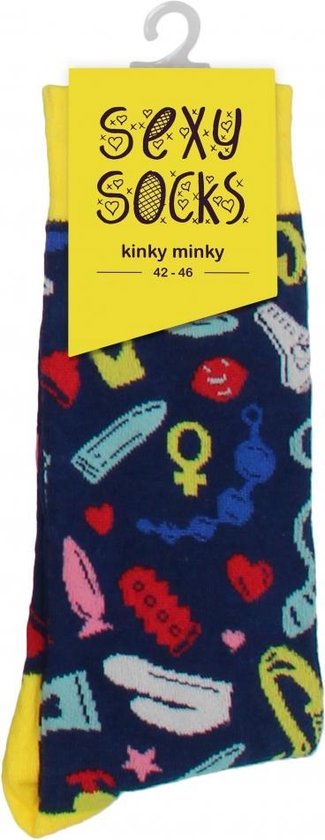 Socks - Kinky Minxy 42-46-Novelty-Sexy Socks-Danish Blue Adult Centres