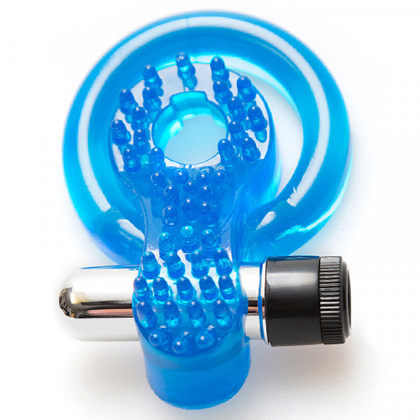 Seven Creations Cock N Balls Vibrating Silicone Ring (Blue)